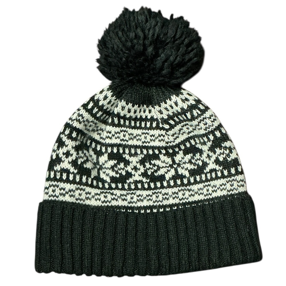 Fair Isle Knit Pom-Pom Beanie